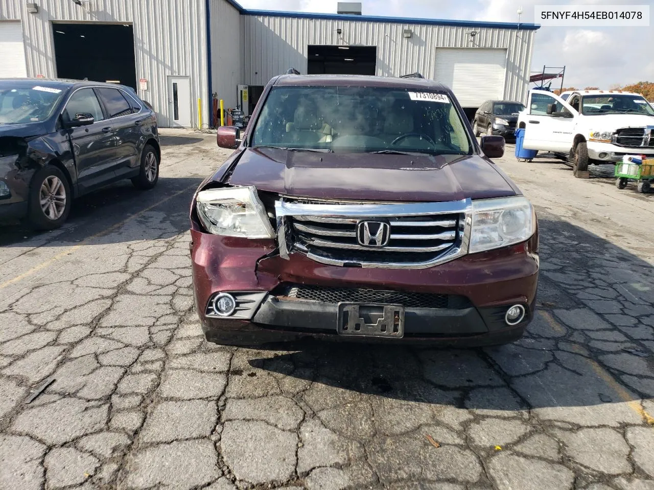 2014 Honda Pilot Exl VIN: 5FNYF4H54EB014078 Lot: 77310894