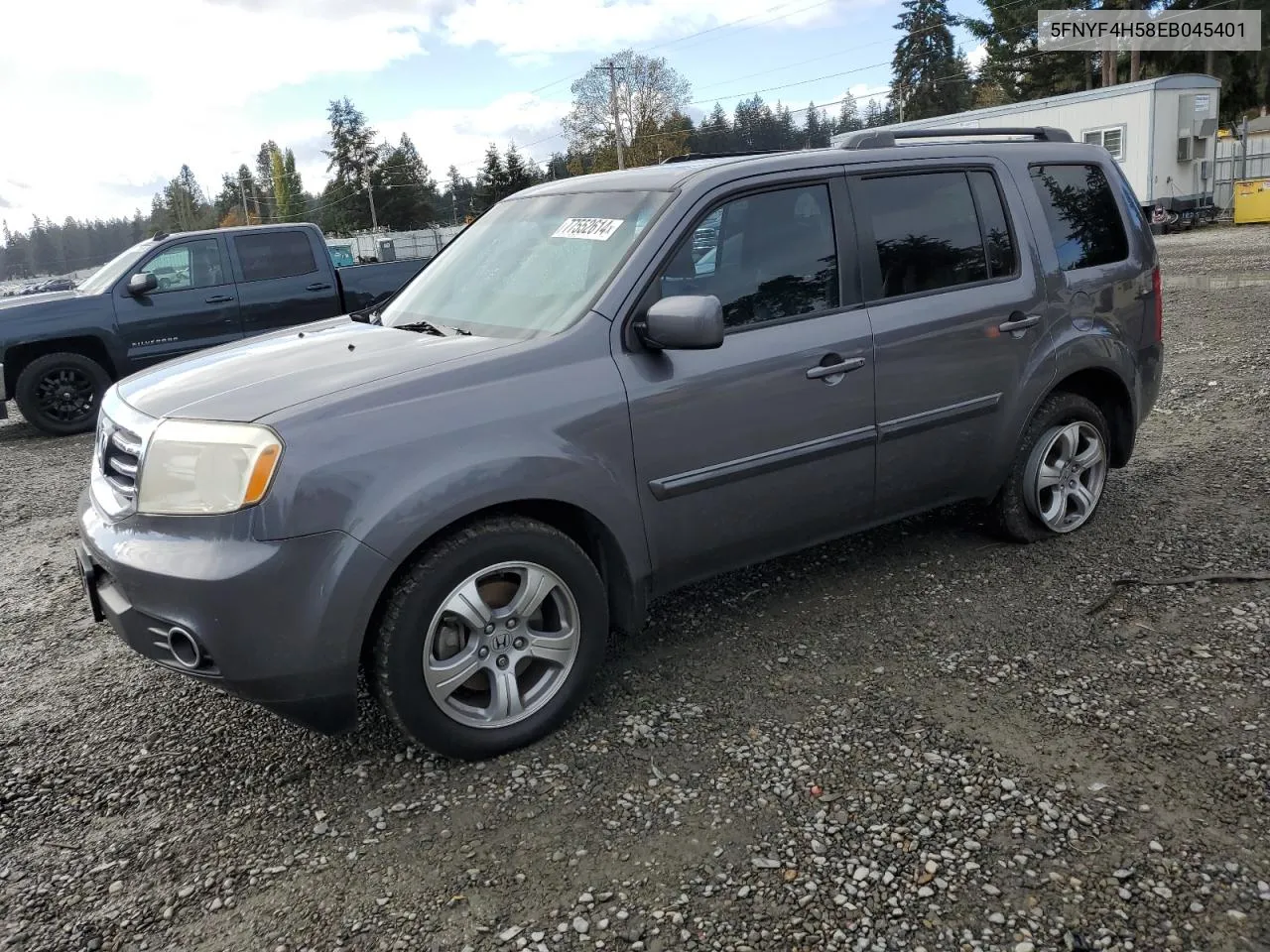 2014 Honda Pilot Exl VIN: 5FNYF4H58EB045401 Lot: 77552614