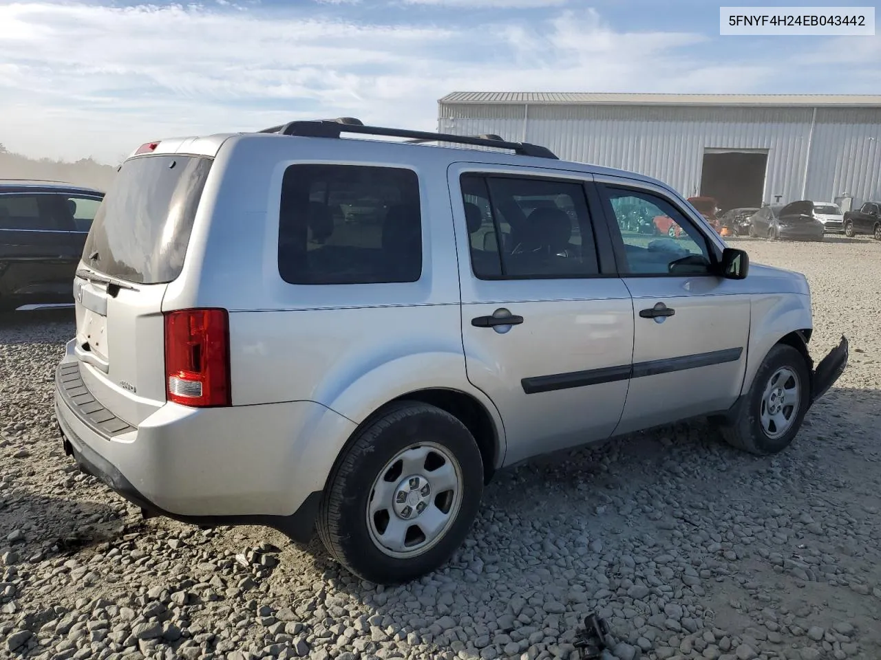 2014 Honda Pilot Lx VIN: 5FNYF4H24EB043442 Lot: 77739844