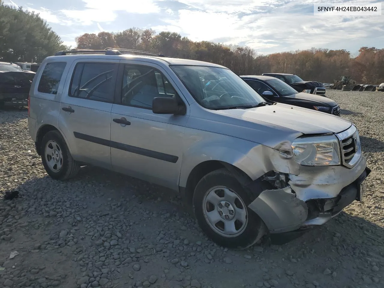 2014 Honda Pilot Lx VIN: 5FNYF4H24EB043442 Lot: 77739844