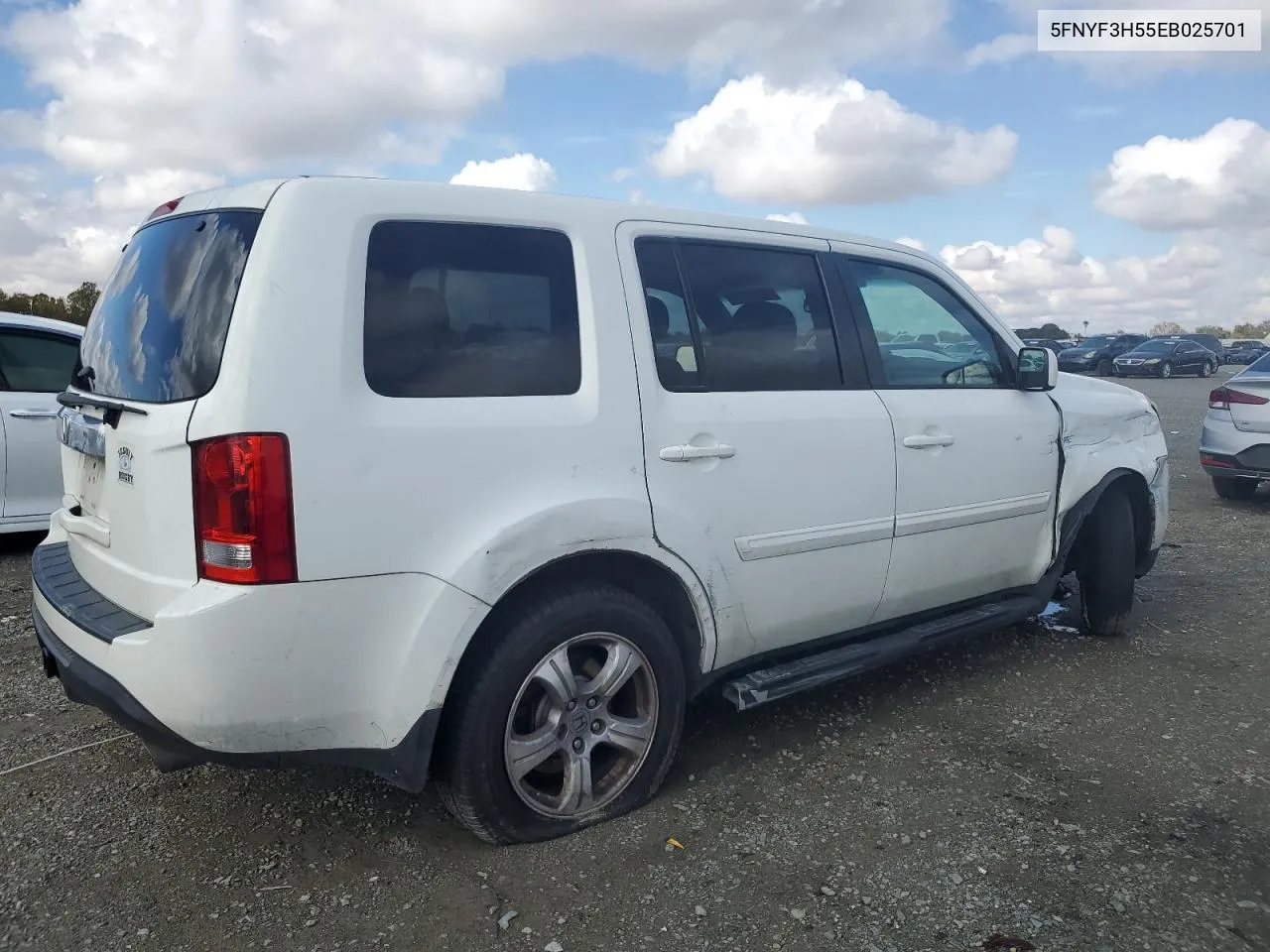 2014 Honda Pilot Exl VIN: 5FNYF3H55EB025701 Lot: 78918974