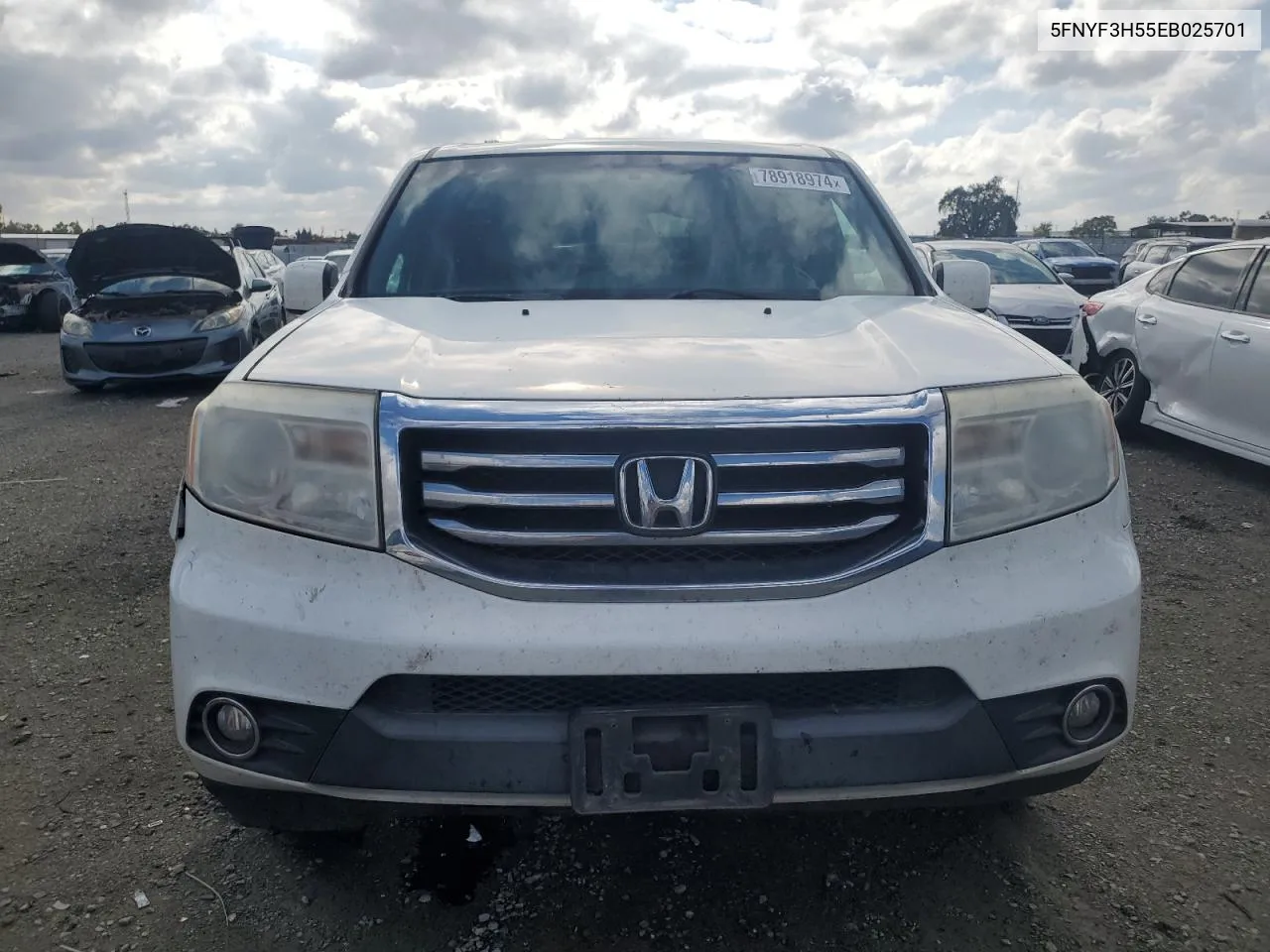 2014 Honda Pilot Exl VIN: 5FNYF3H55EB025701 Lot: 78918974