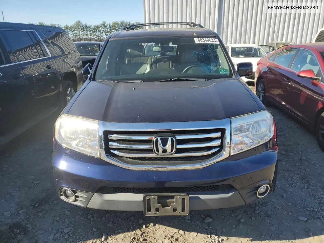 2014 Honda Pilot Touring VIN: 5FNYF4H98EB043280 Lot: 80340634