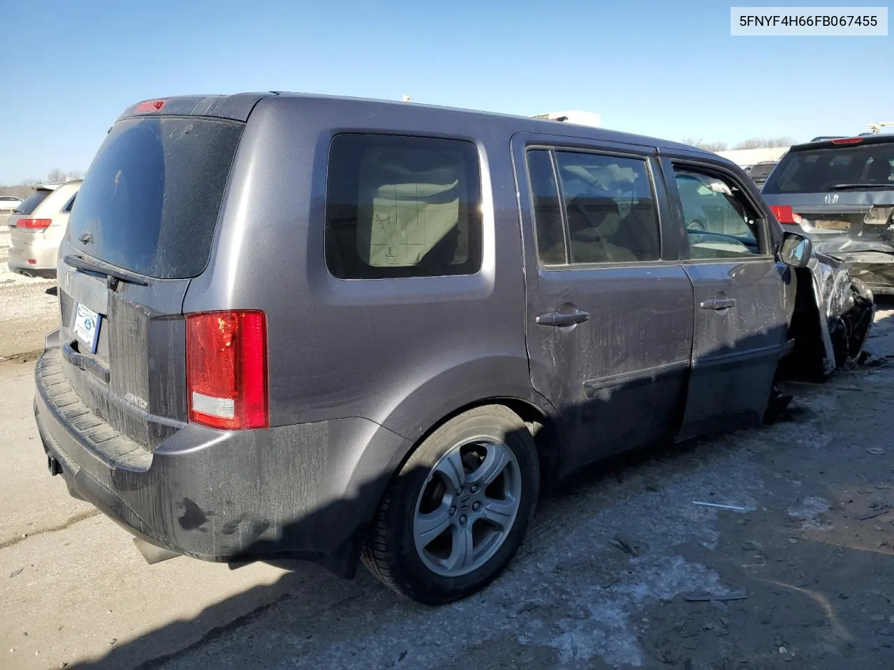 2015 Honda Pilot Exl VIN: 5FNYF4H66FB067455 Lot: 44881944