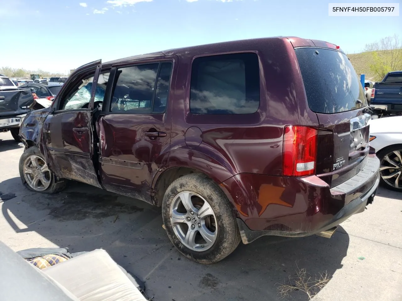 5FNYF4H50FB005797 2015 Honda Pilot Exl