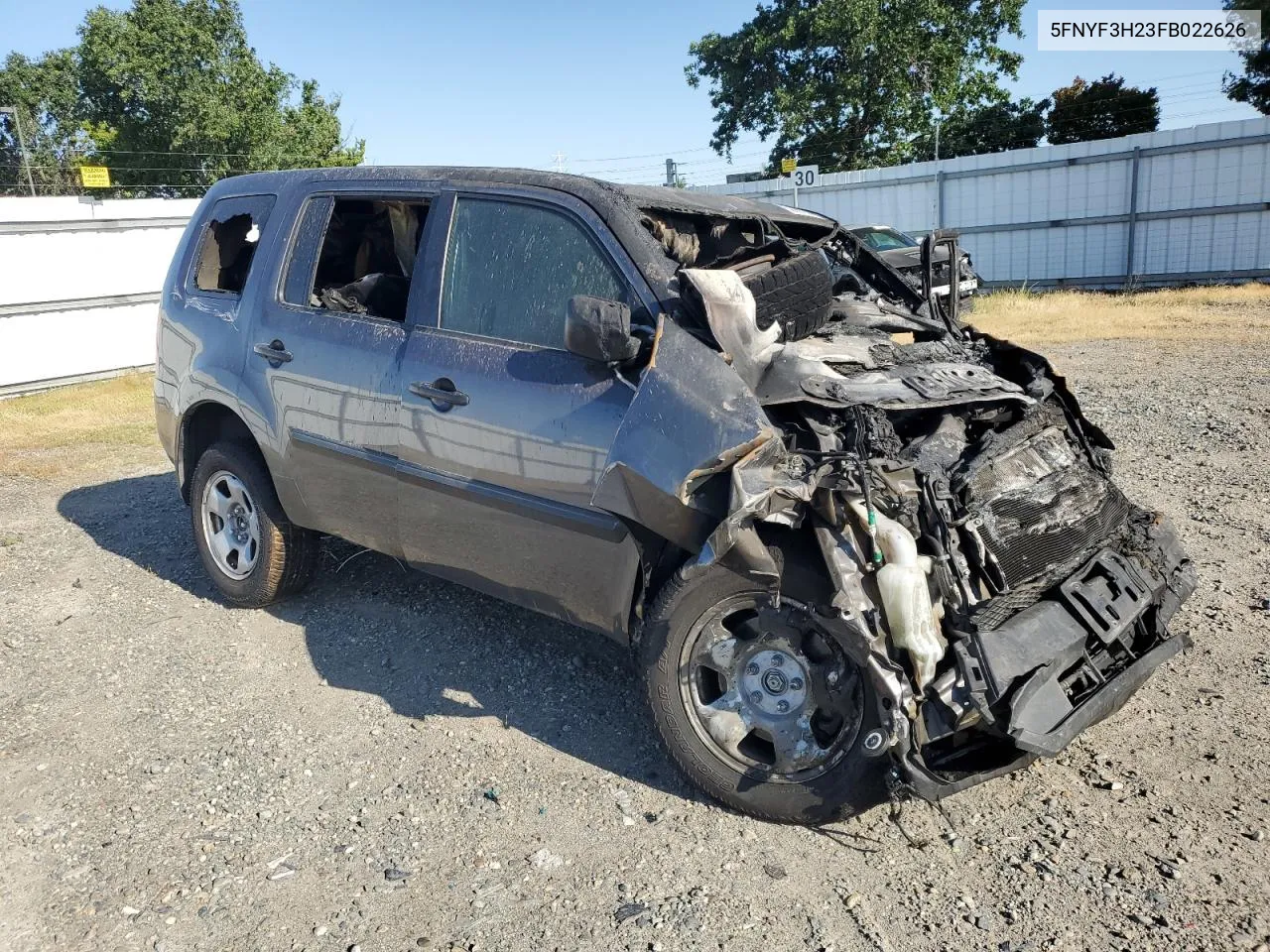 5FNYF3H23FB022626 2015 Honda Pilot Lx