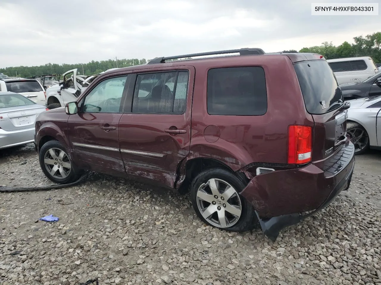 2015 Honda Pilot Touring VIN: 5FNYF4H9XFB043301 Lot: 54610894