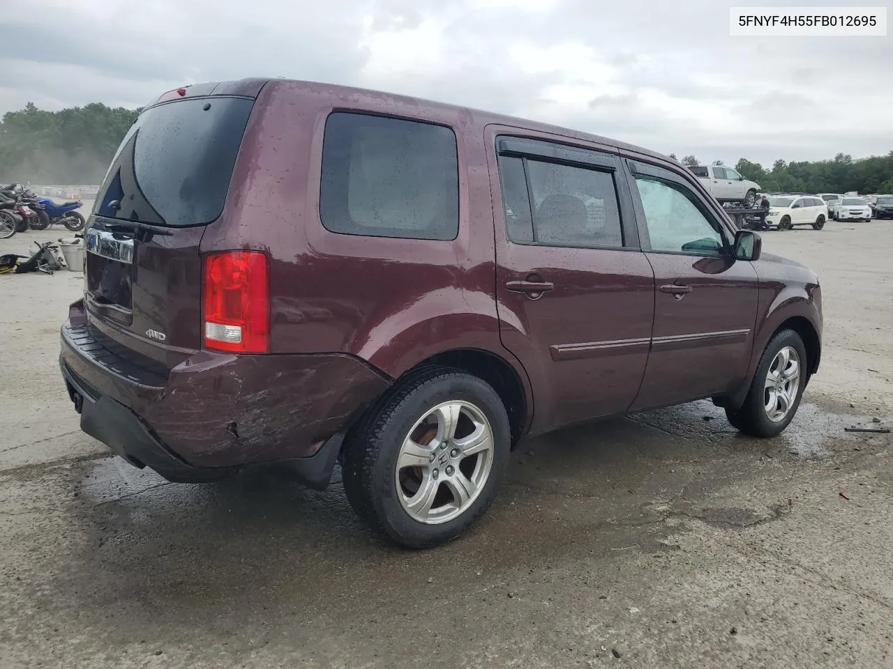 2015 Honda Pilot Exl VIN: 5FNYF4H55FB012695 Lot: 62884674