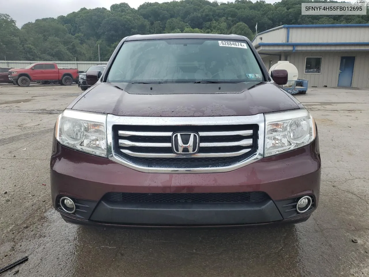 2015 Honda Pilot Exl VIN: 5FNYF4H55FB012695 Lot: 62884674