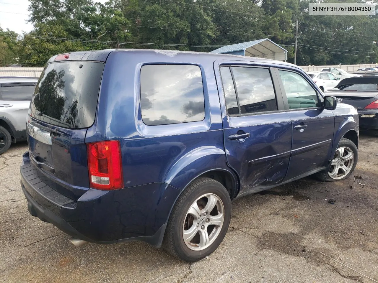 5FNYF3H76FB004360 2015 Honda Pilot Exln