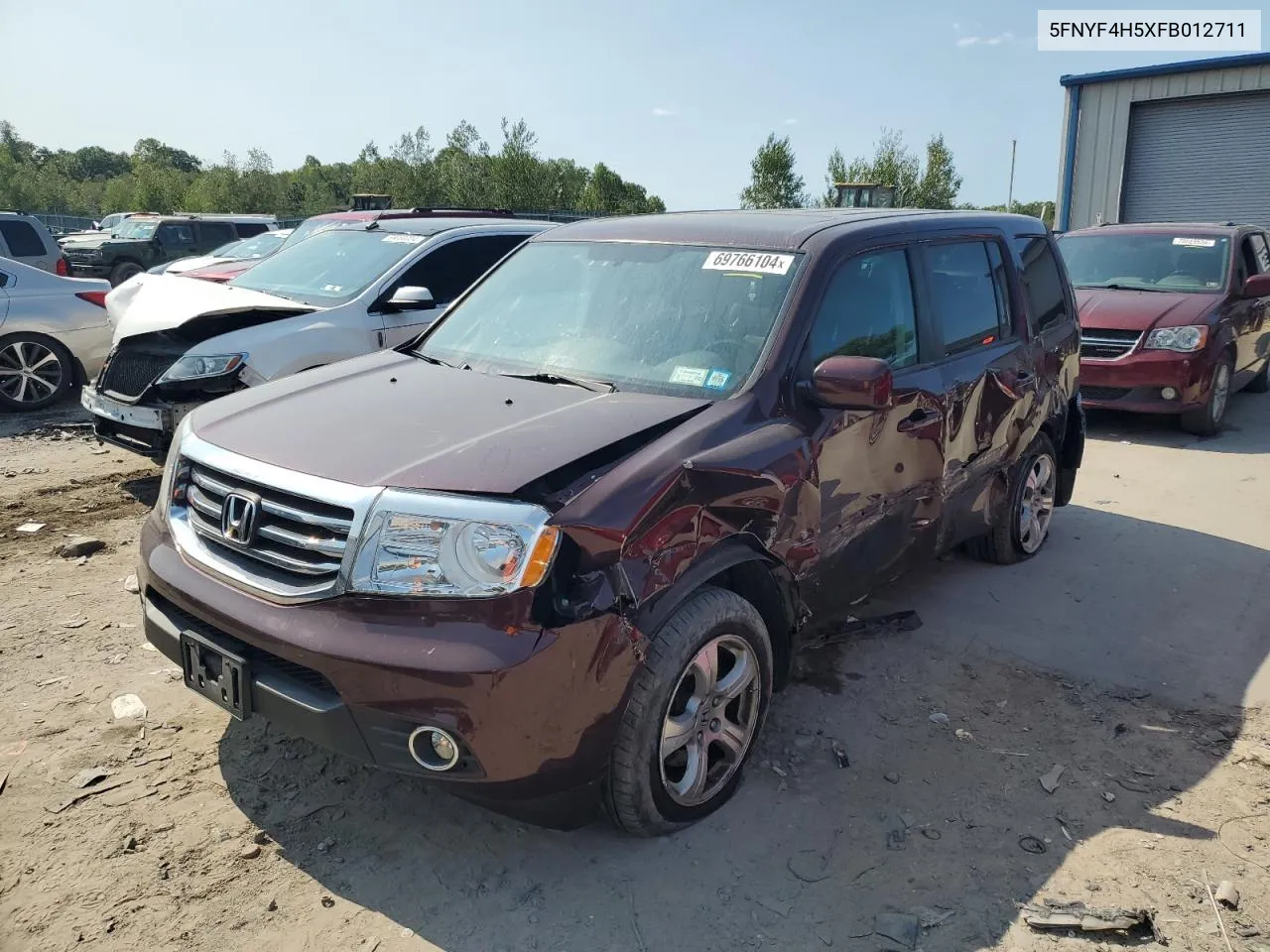 5FNYF4H5XFB012711 2015 Honda Pilot Exl