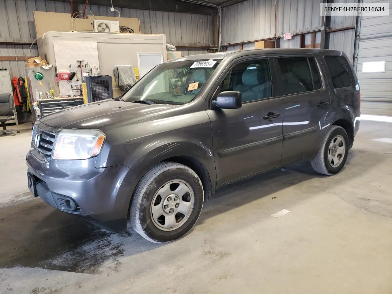 2015 Honda Pilot Lx VIN: 5FNYF4H28FB016634 Lot: 70663984