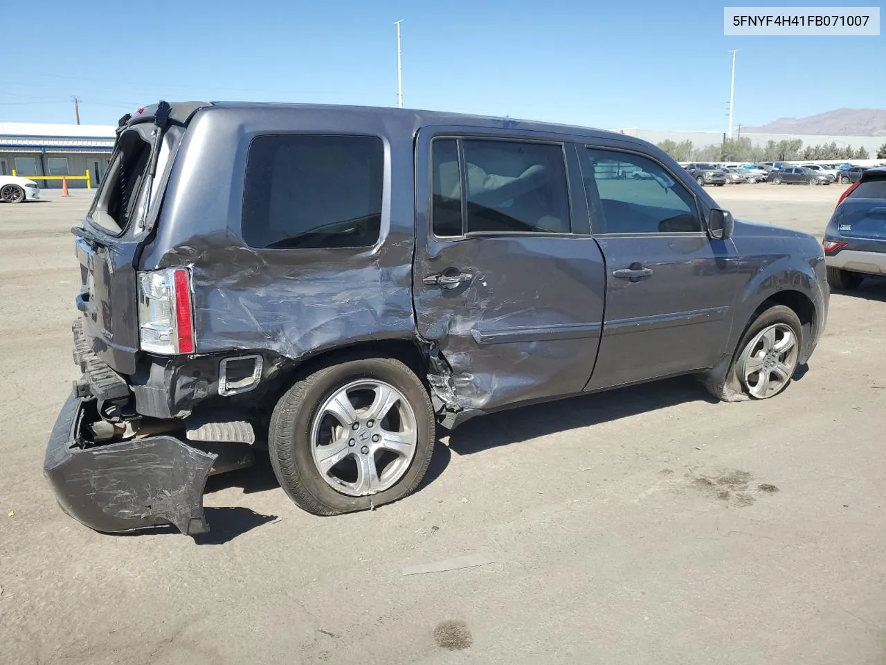 2015 Honda Pilot Ex VIN: 5FNYF4H41FB071007 Lot: 71869744