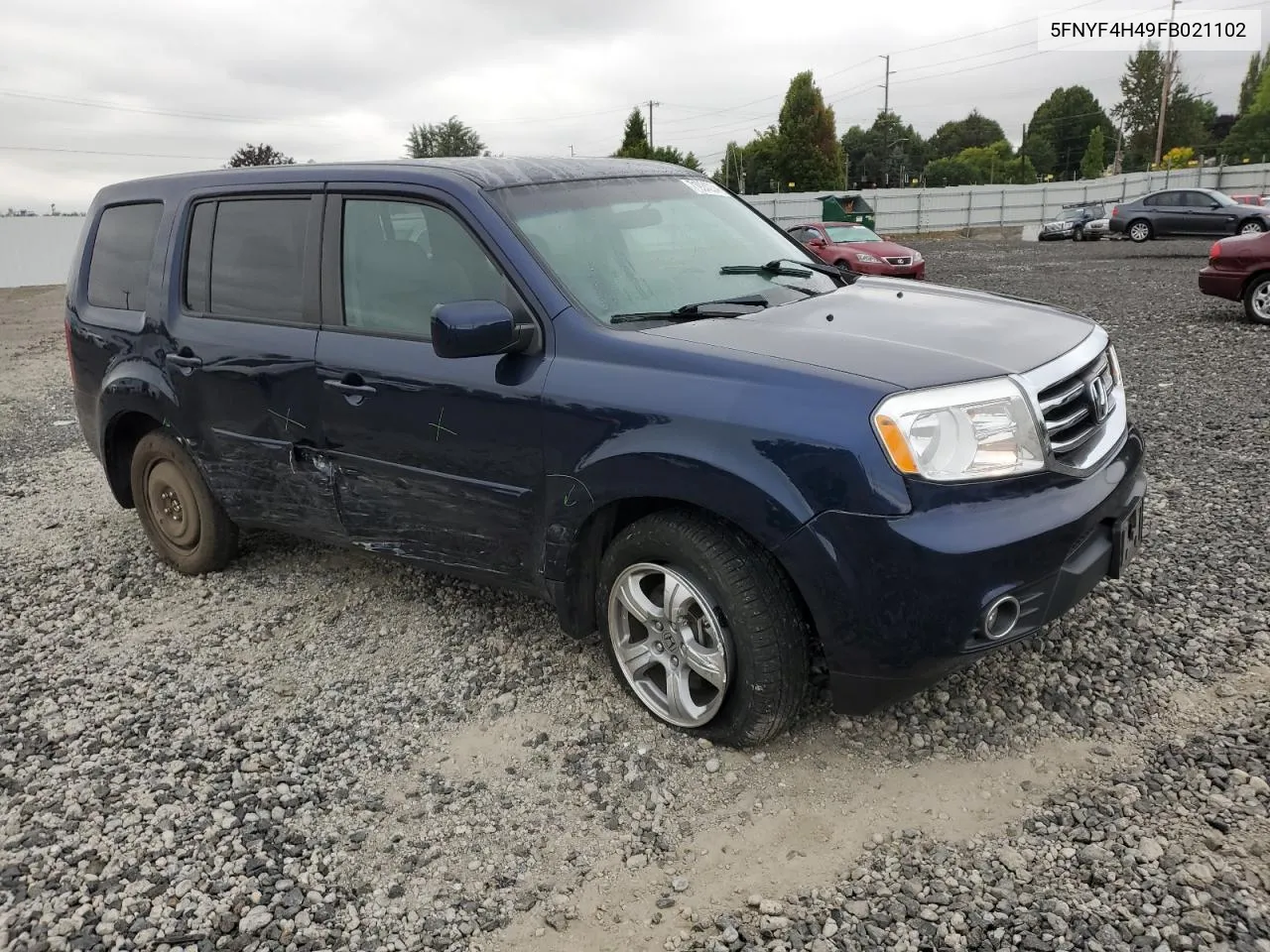 2015 Honda Pilot Ex VIN: 5FNYF4H49FB021102 Lot: 71924234