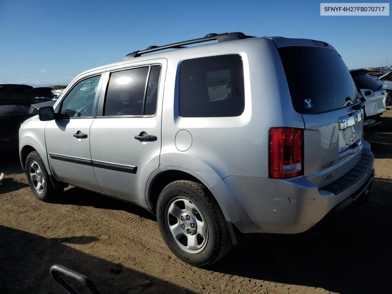 5FNYF4H27FB070717 2015 Honda Pilot Lx