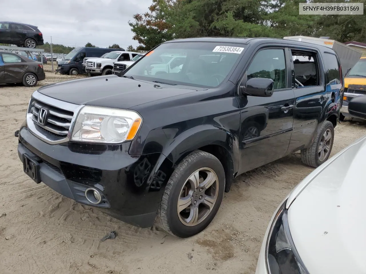 2015 Honda Pilot Se VIN: 5FNYF4H39FB031569 Lot: 72538384