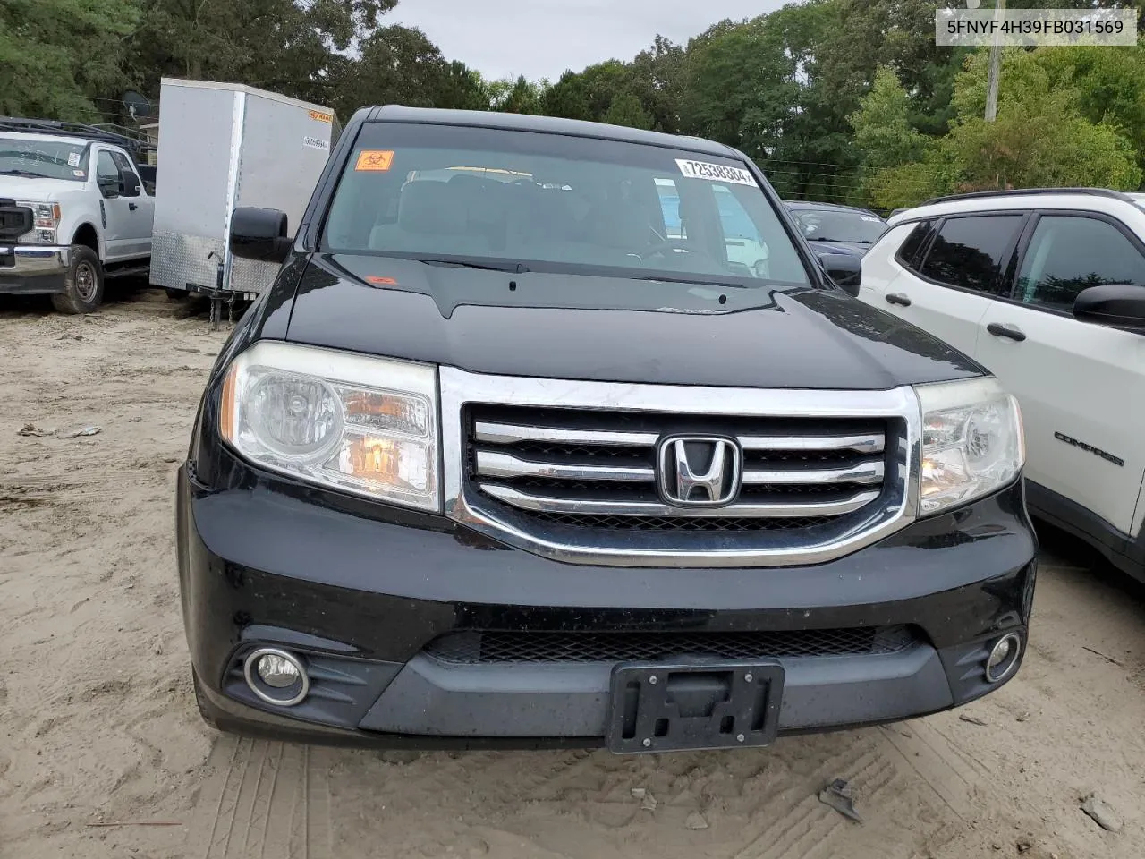 2015 Honda Pilot Se VIN: 5FNYF4H39FB031569 Lot: 72538384