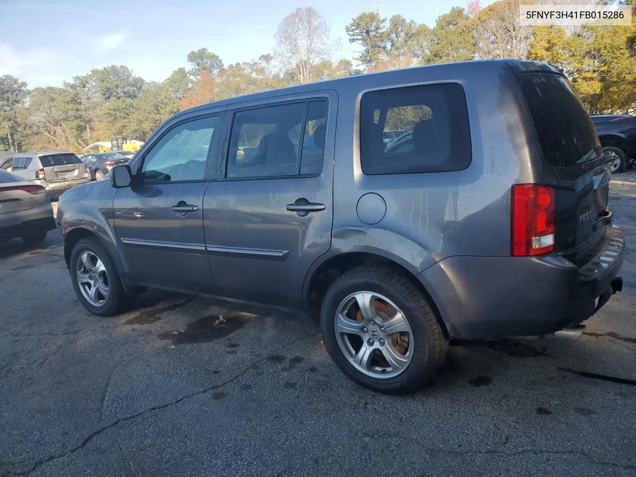 2015 Honda Pilot Ex VIN: 5FNYF3H41FB015286 Lot: 72556414