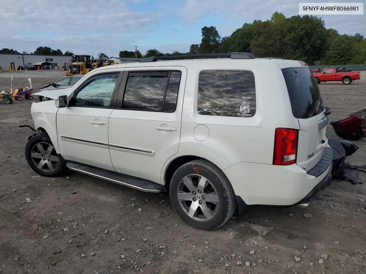 2015 Honda Pilot Touring VIN: 5FNYF4H98FB066981 Lot: 73991174