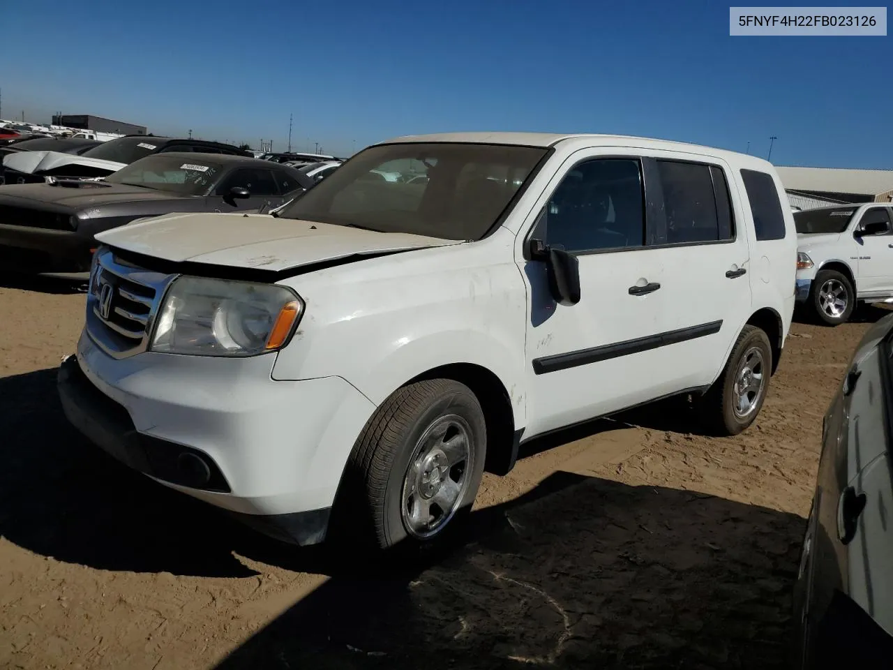 2015 Honda Pilot Lx VIN: 5FNYF4H22FB023126 Lot: 74323104