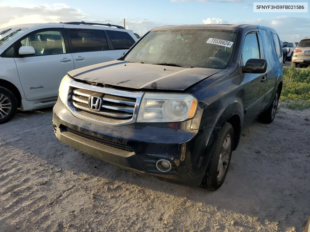 2015 Honda Pilot Exl VIN: 5FNYF3H59FB021586 Lot: 75536624