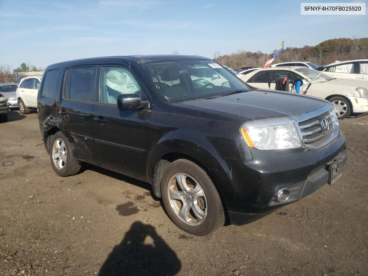 2015 Honda Pilot Exln VIN: 5FNYF4H70FB025520 Lot: 76875084