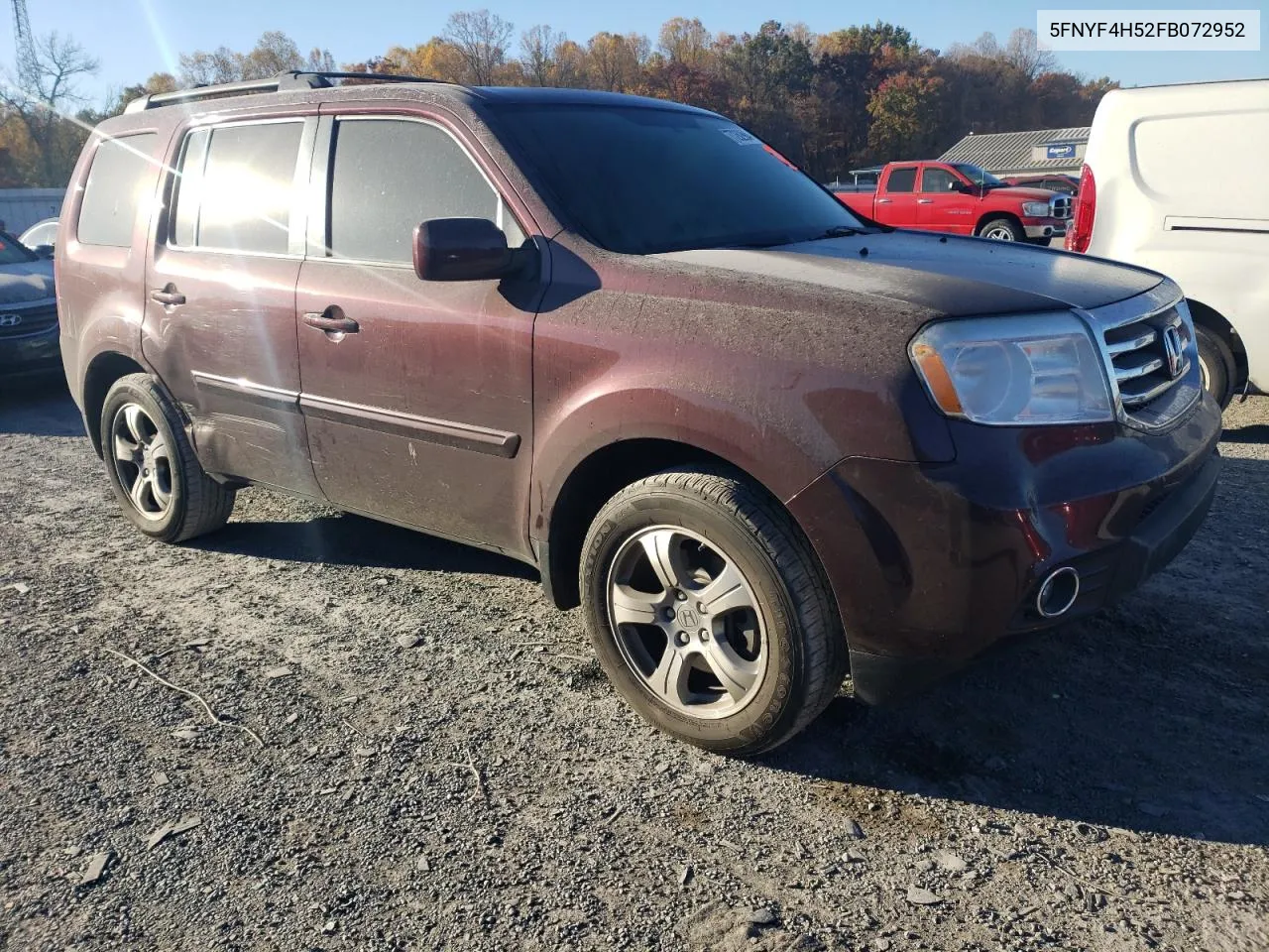 2015 Honda Pilot Exl VIN: 5FNYF4H52FB072952 Lot: 77262984