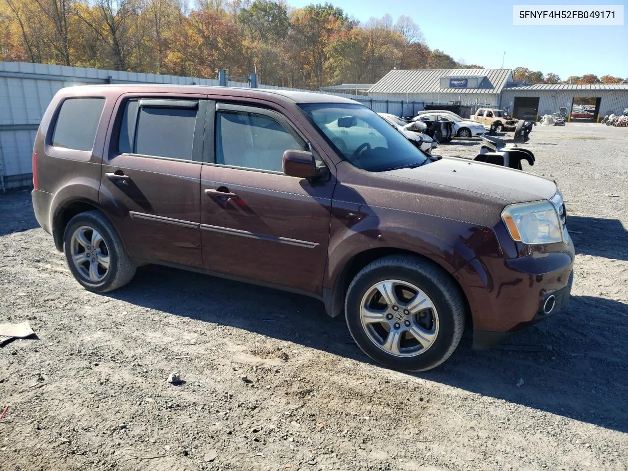 2015 Honda Pilot Exl VIN: 5FNYF4H52FB049171 Lot: 77322284