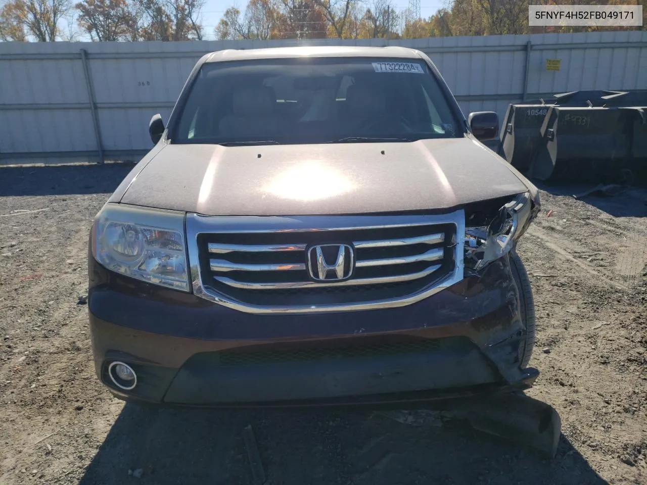 5FNYF4H52FB049171 2015 Honda Pilot Exl