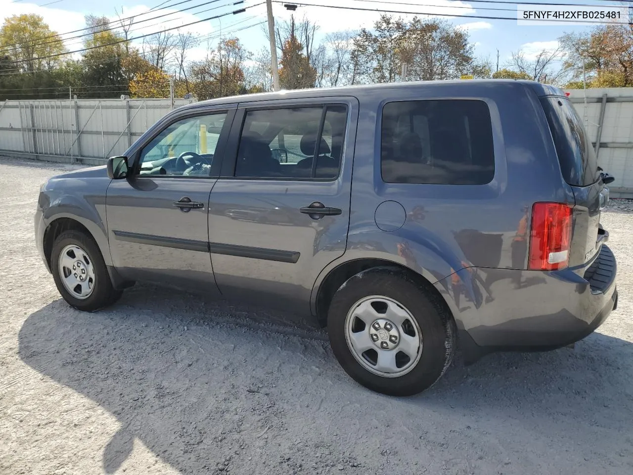 2015 Honda Pilot Lx VIN: 5FNYF4H2XFB025481 Lot: 77335024