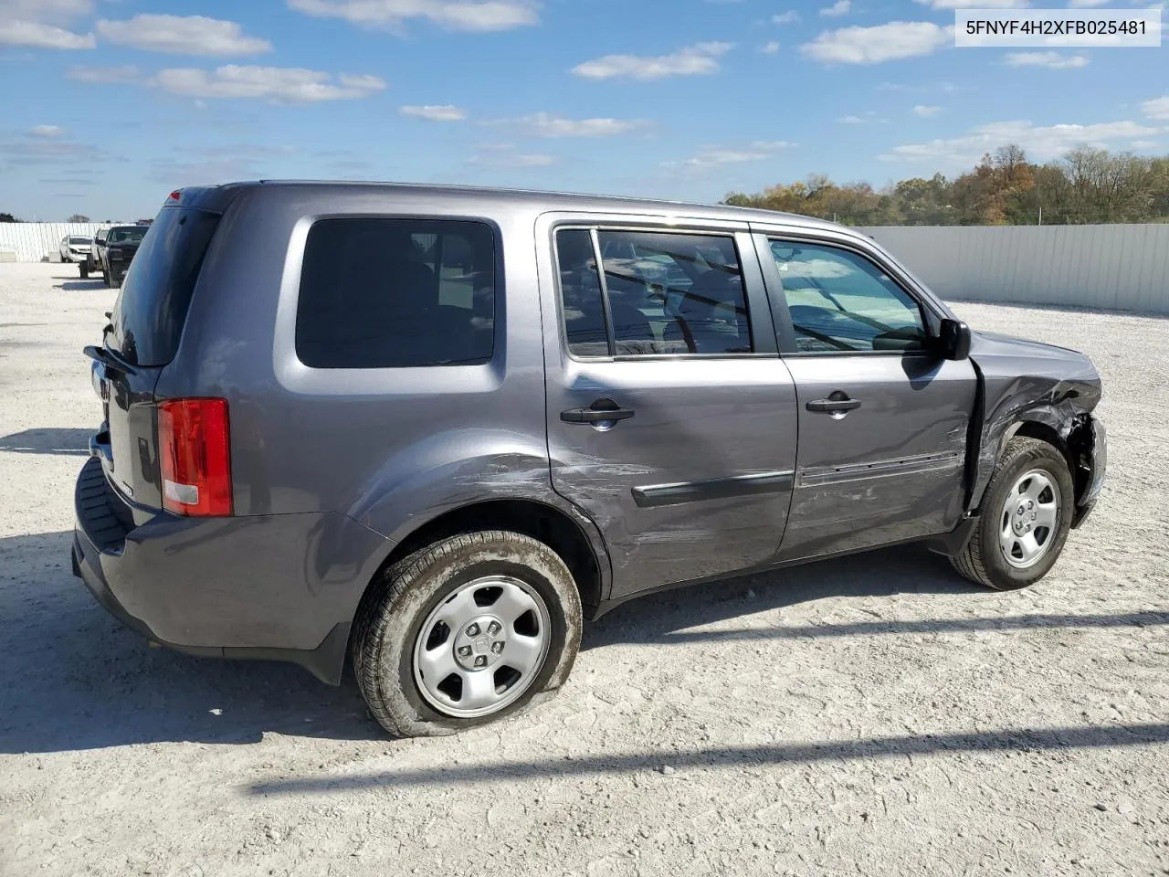 2015 Honda Pilot Lx VIN: 5FNYF4H2XFB025481 Lot: 77335024