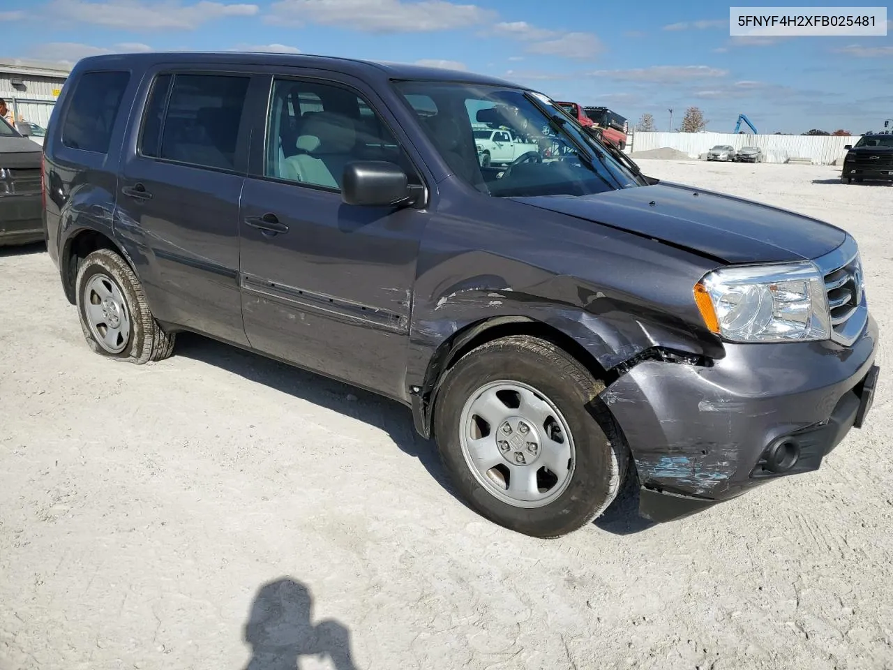 2015 Honda Pilot Lx VIN: 5FNYF4H2XFB025481 Lot: 77335024