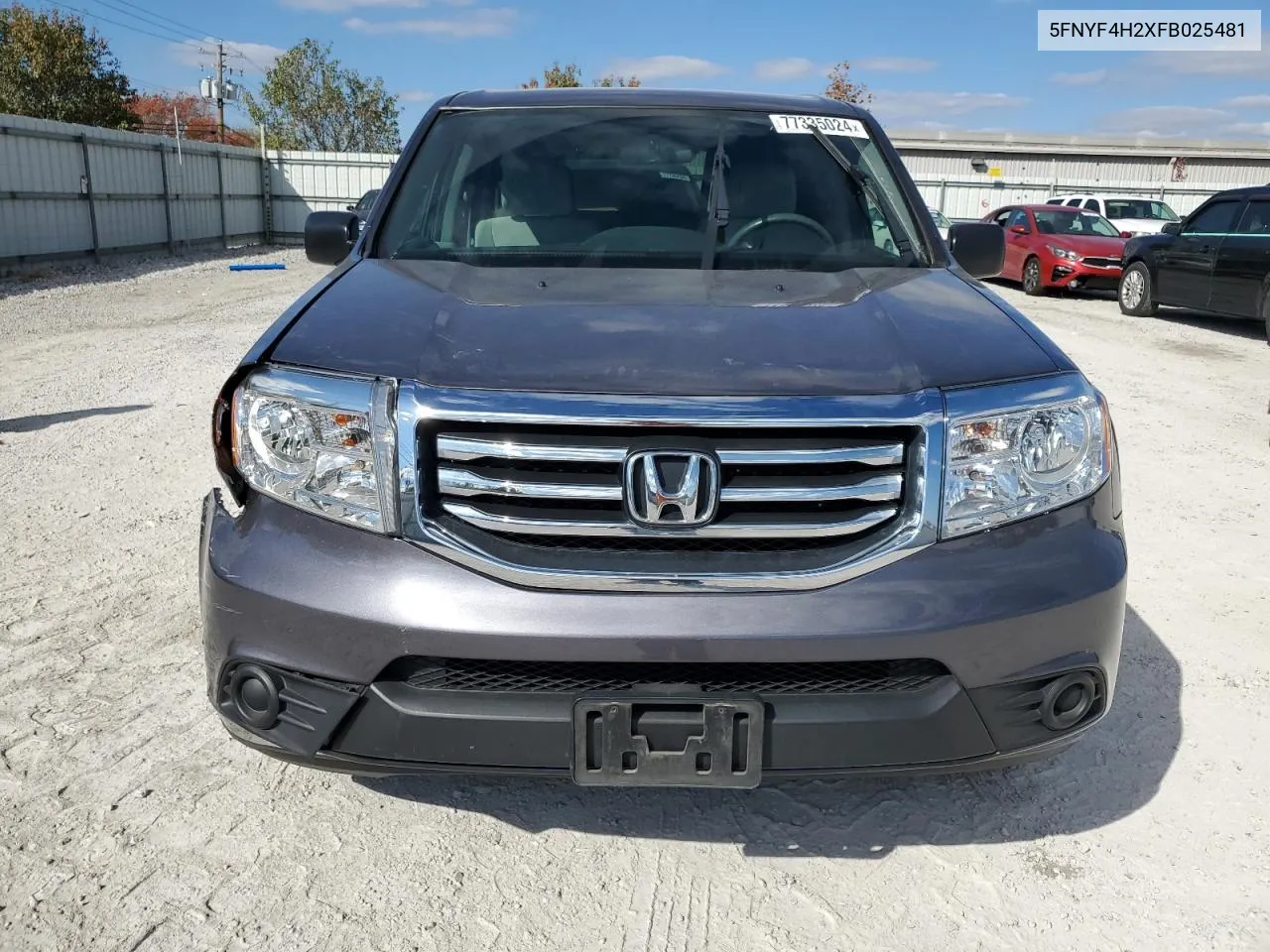 2015 Honda Pilot Lx VIN: 5FNYF4H2XFB025481 Lot: 77335024