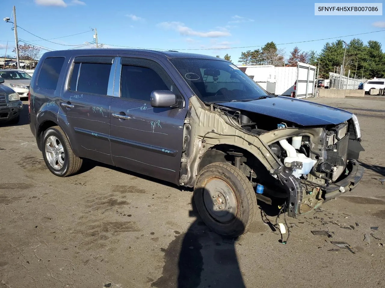 2015 Honda Pilot Exl VIN: 5FNYF4H5XFB007086 Lot: 79006624