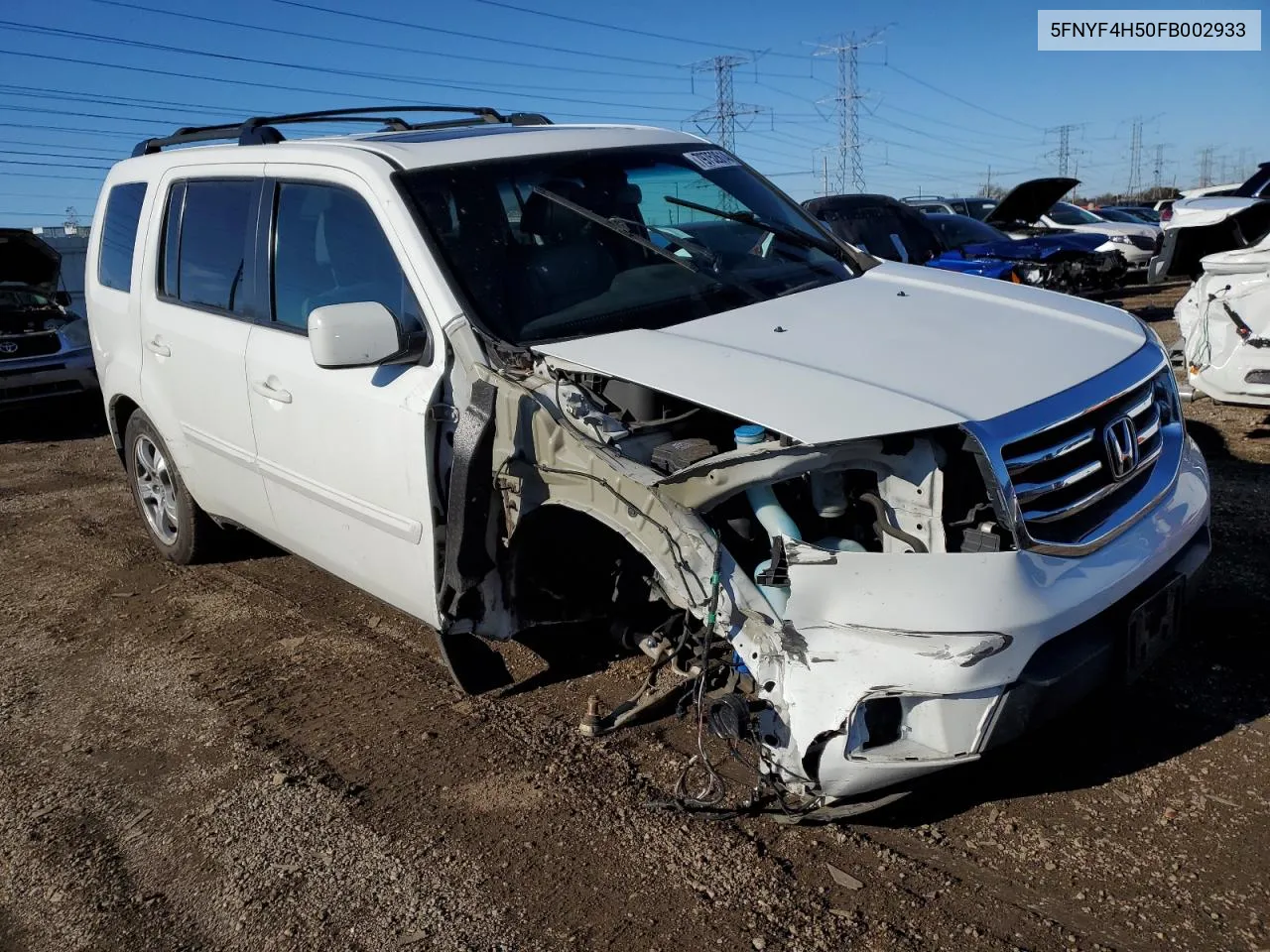 2015 Honda Pilot Exl VIN: 5FNYF4H50FB002933 Lot: 79752614