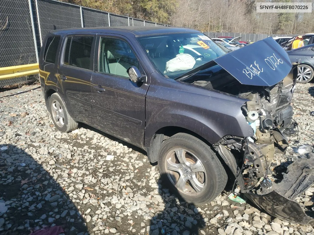 2015 Honda Pilot Ex VIN: 5FNYF4H48FB070226 Lot: 79922864