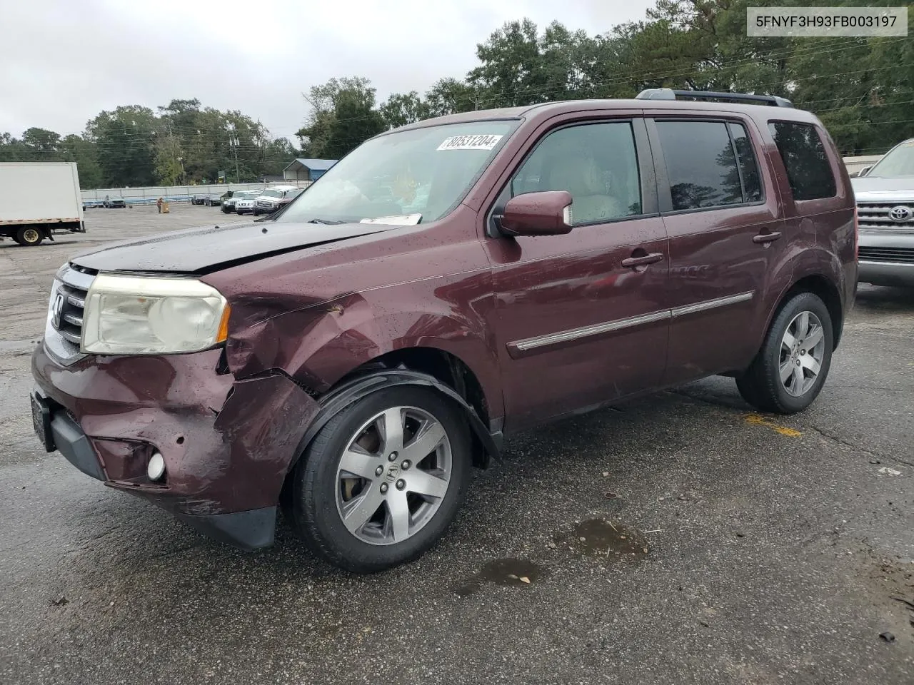 2015 Honda Pilot Touring VIN: 5FNYF3H93FB003197 Lot: 81783664