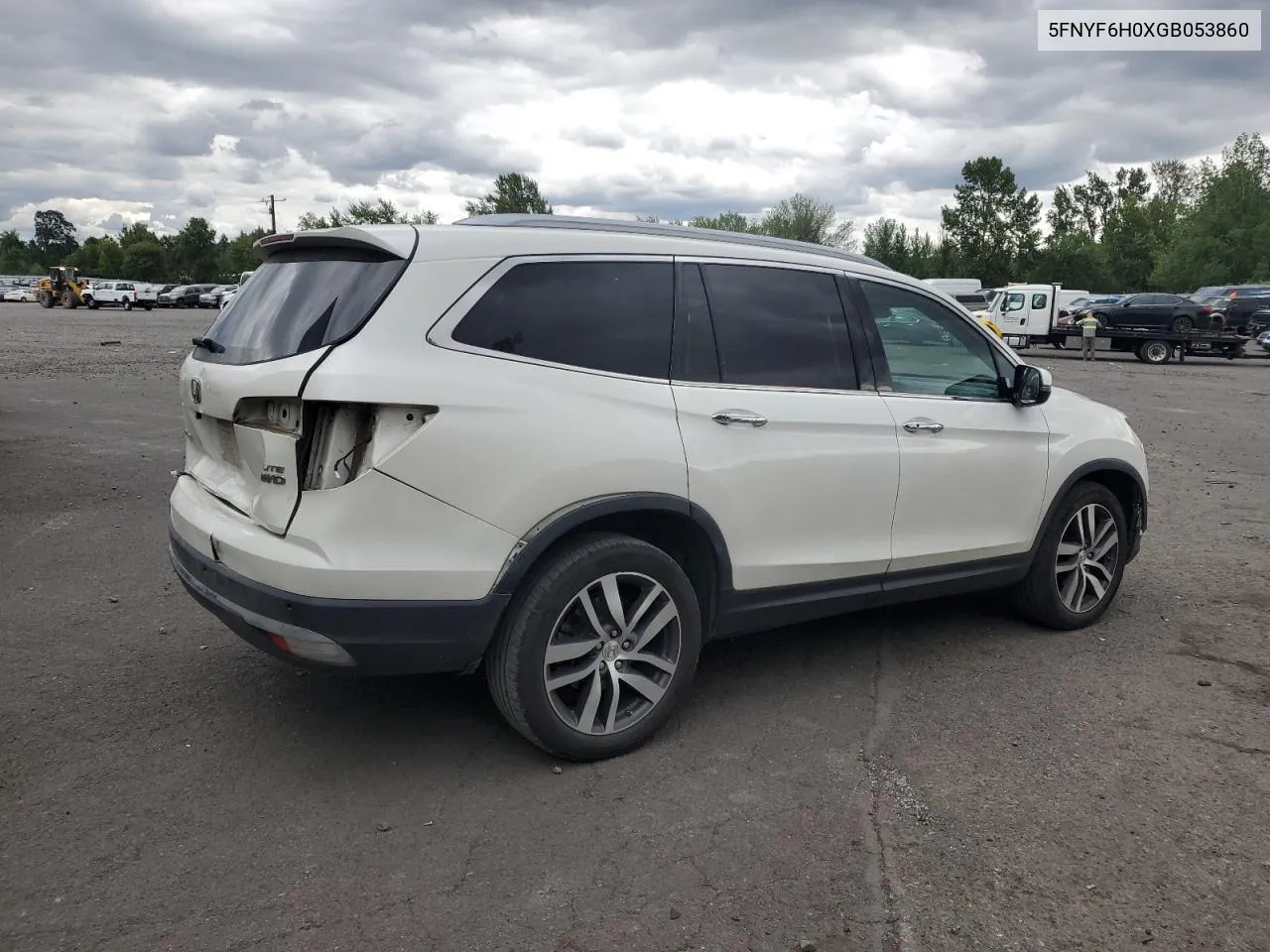 2016 Honda Pilot Elite VIN: 5FNYF6H0XGB053860 Lot: 60048604