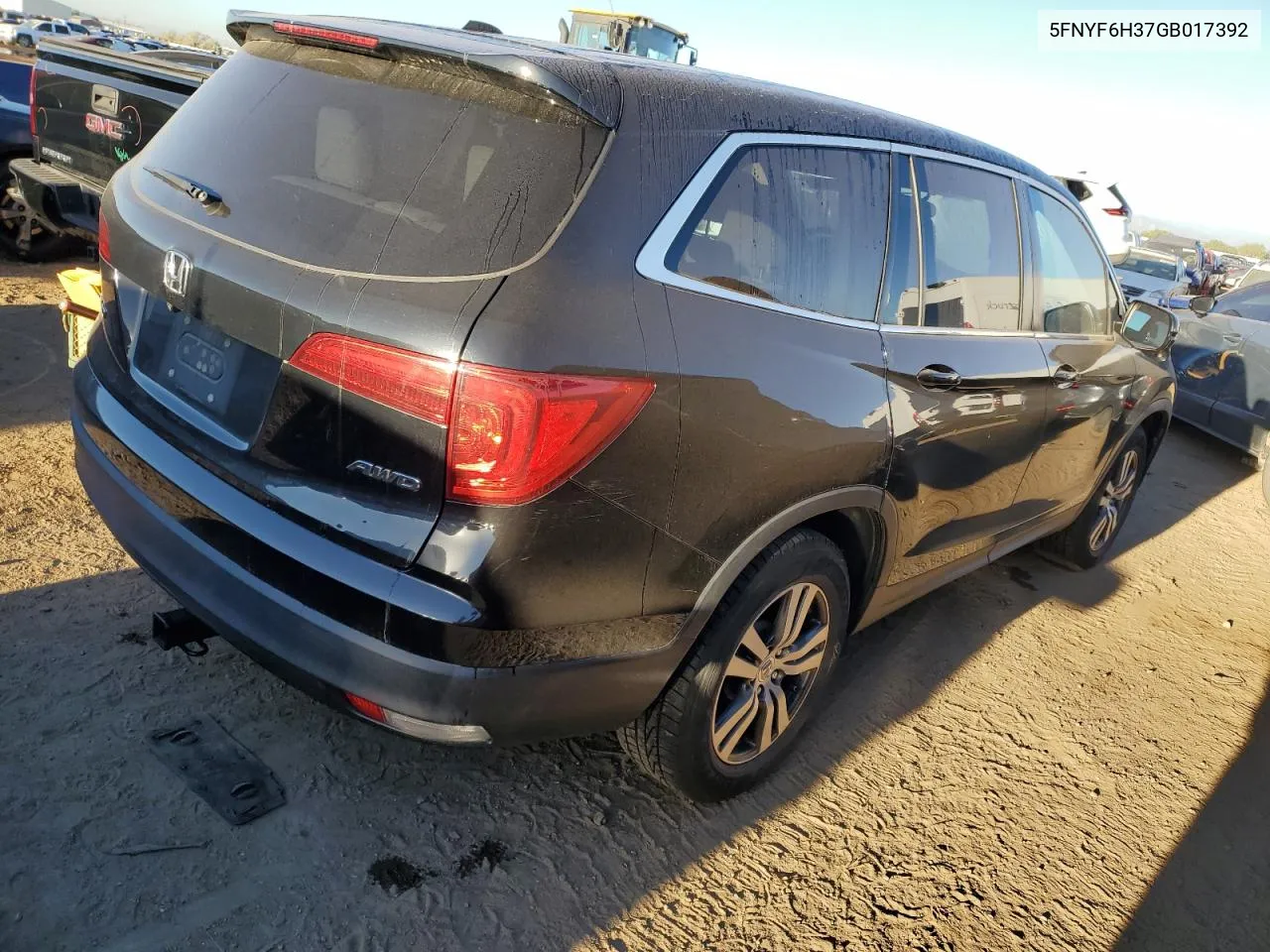 2016 Honda Pilot Ex VIN: 5FNYF6H37GB017392 Lot: 60899074