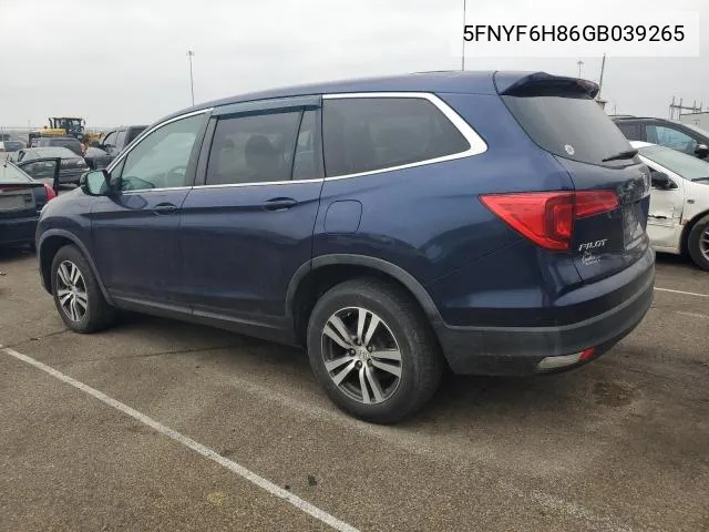 5FNYF6H86GB039265 2016 Honda Pilot Exl