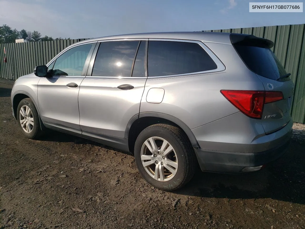 5FNYF6H17GB077686 2016 Honda Pilot Lx