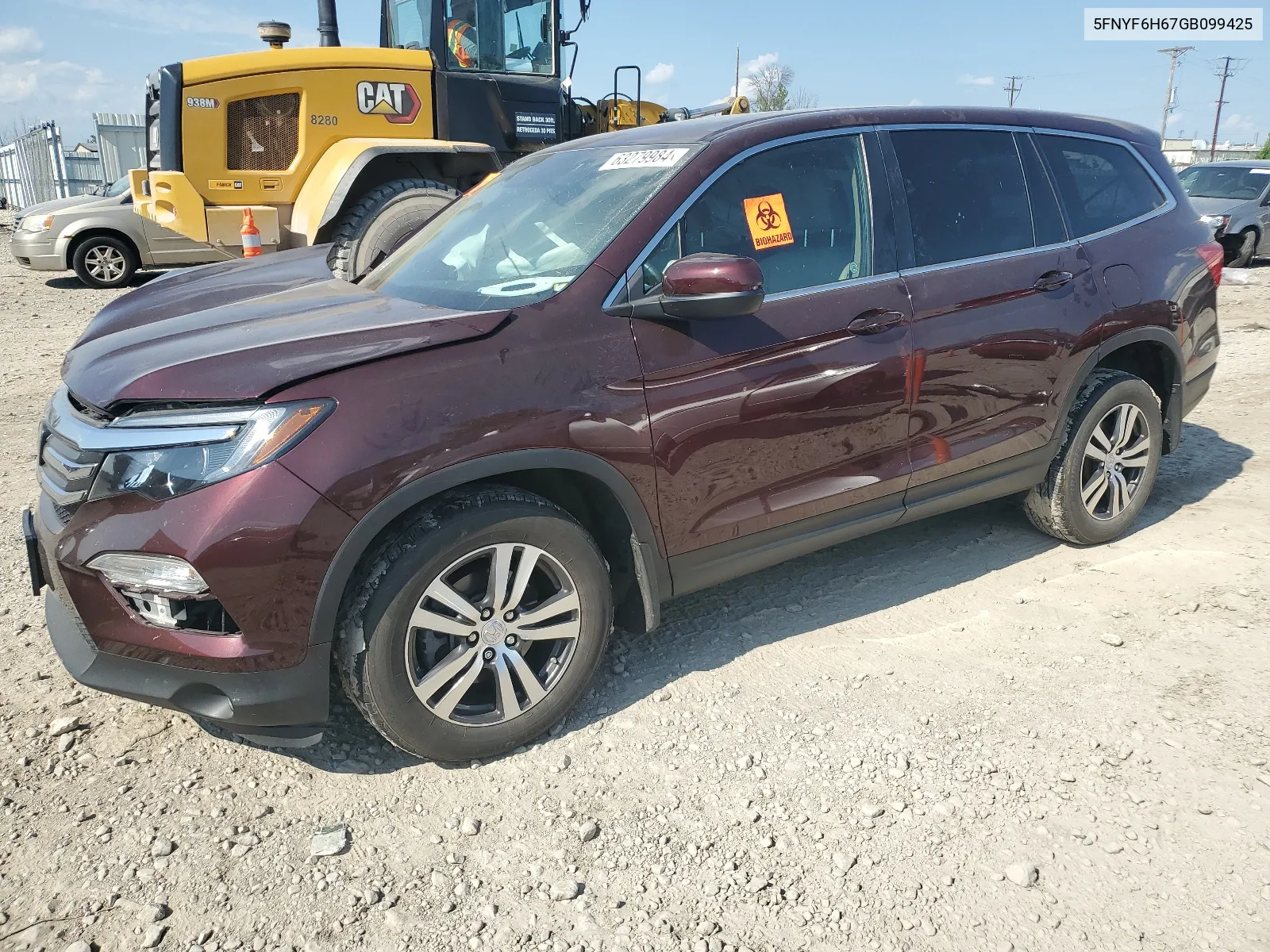 5FNYF6H67GB099425 2016 Honda Pilot Exl