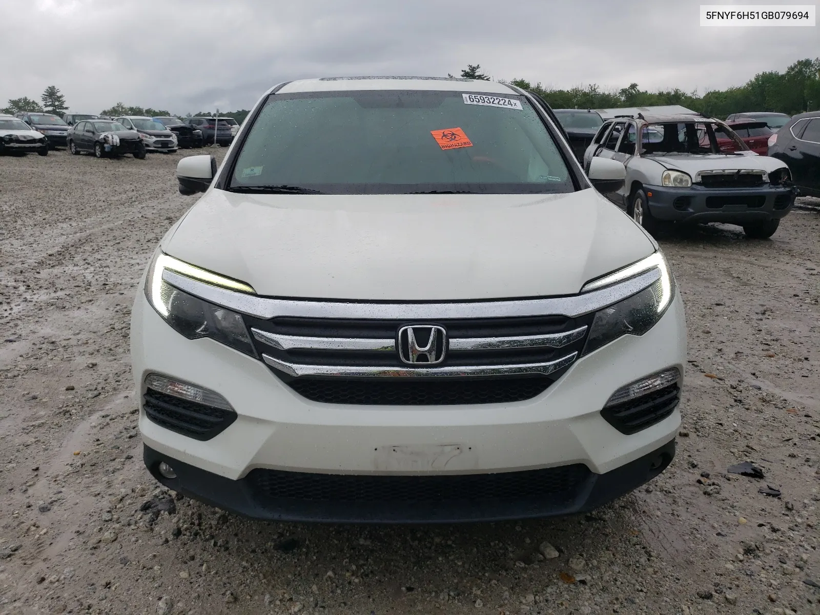 2016 Honda Pilot Exl VIN: 5FNYF6H51GB079694 Lot: 65932224