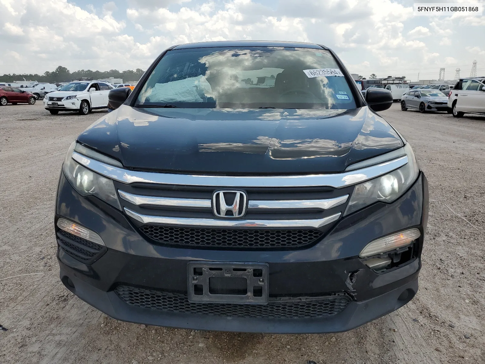 5FNYF5H11GB051868 2016 Honda Pilot Lx