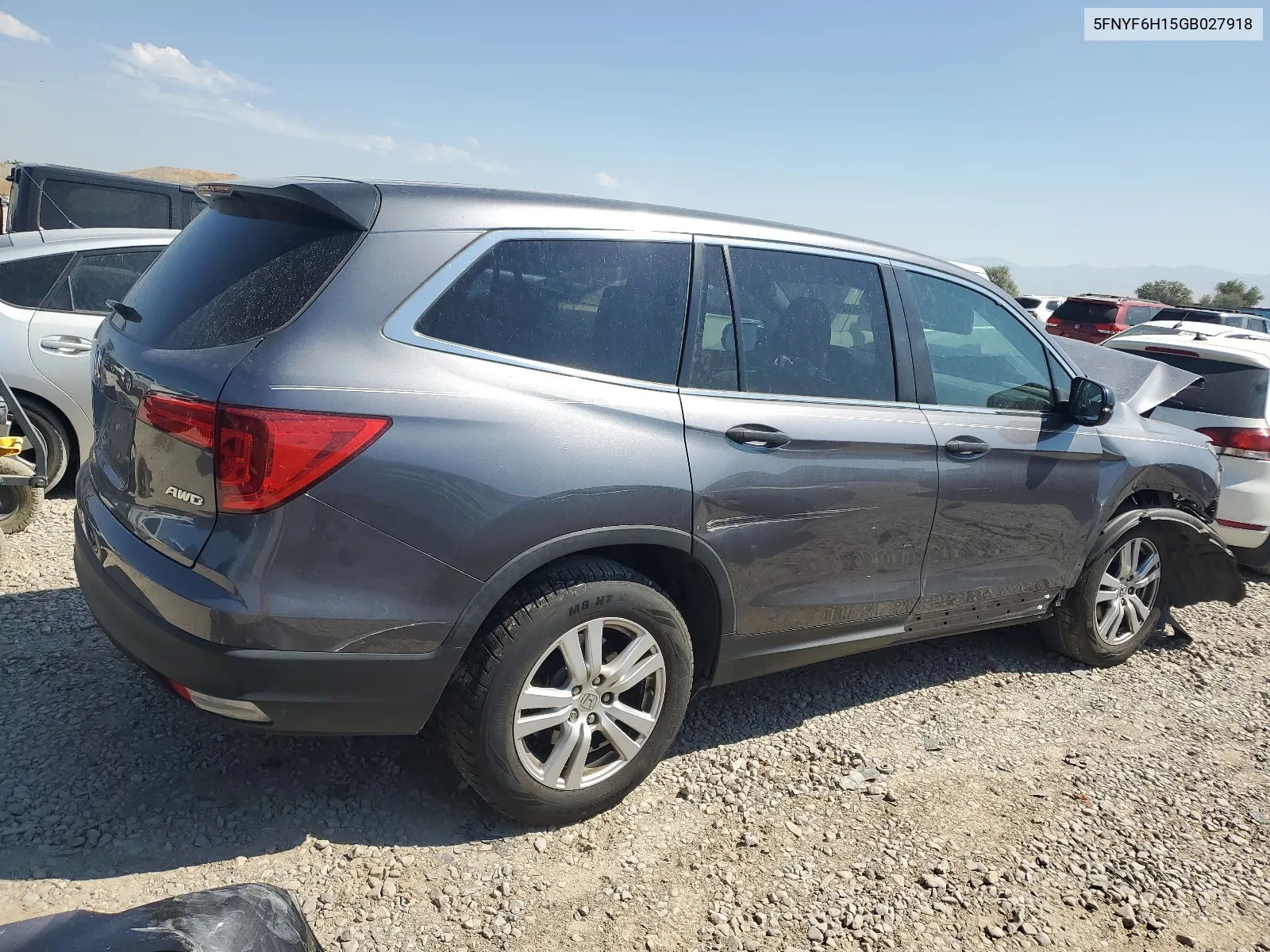 2016 Honda Pilot Lx VIN: 5FNYF6H15GB027918 Lot: 66328854