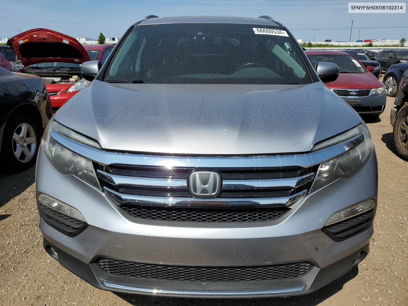 2016 Honda Pilot Elite VIN: 5FNYF6H0XGB102314 Lot: 66600534