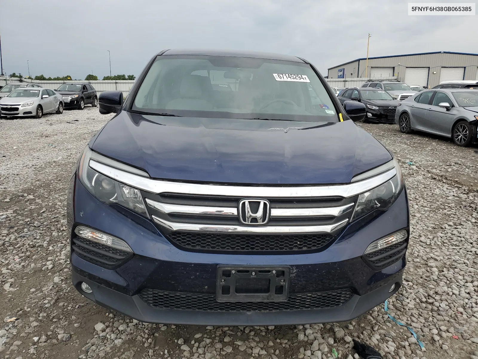 2016 Honda Pilot Ex VIN: 5FNYF6H38GB065385 Lot: 67145294