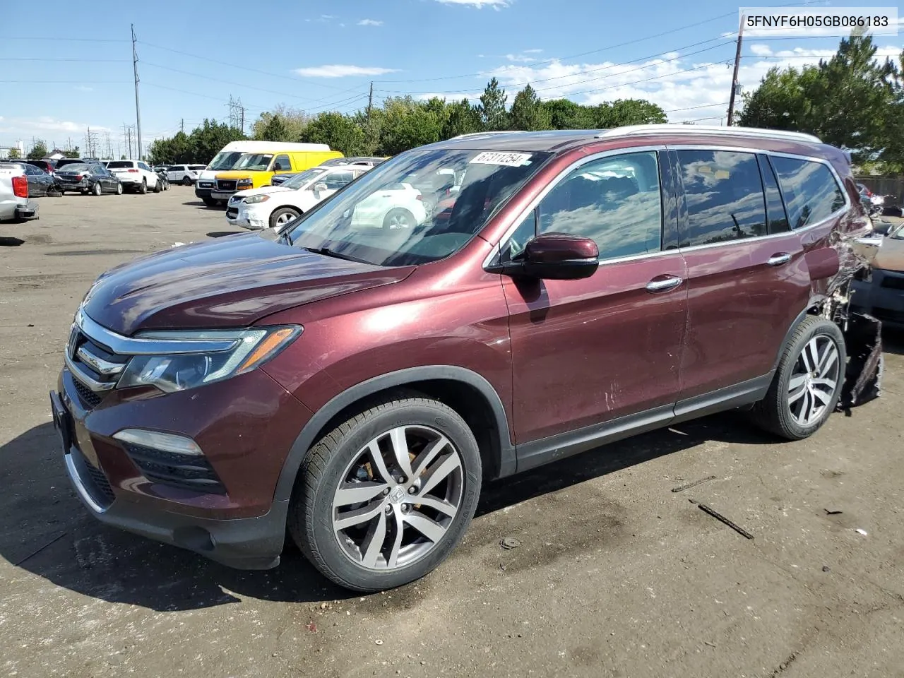 2016 Honda Pilot Elite VIN: 5FNYF6H05GB086183 Lot: 67311254