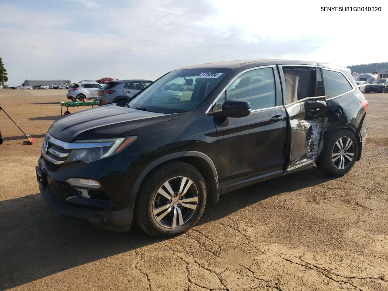 5FNYF5H81GB040320 2016 Honda Pilot Exl