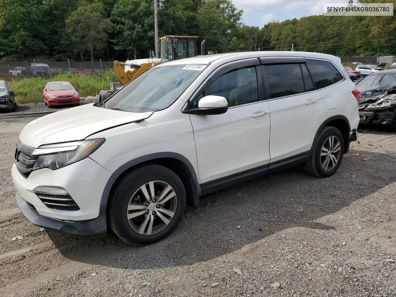 2016 Honda Pilot Exl VIN: 5FNYF6H5XGB036780 Lot: 68113704